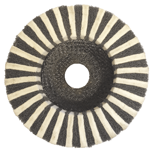 Flap discs felt combined – with nonwoven abrasive