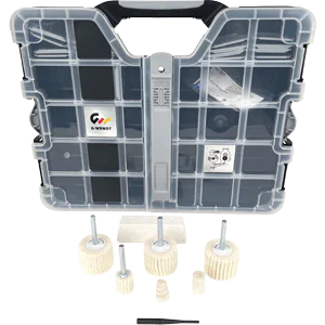 Flap wheel kit – felt, on 6 mm shank